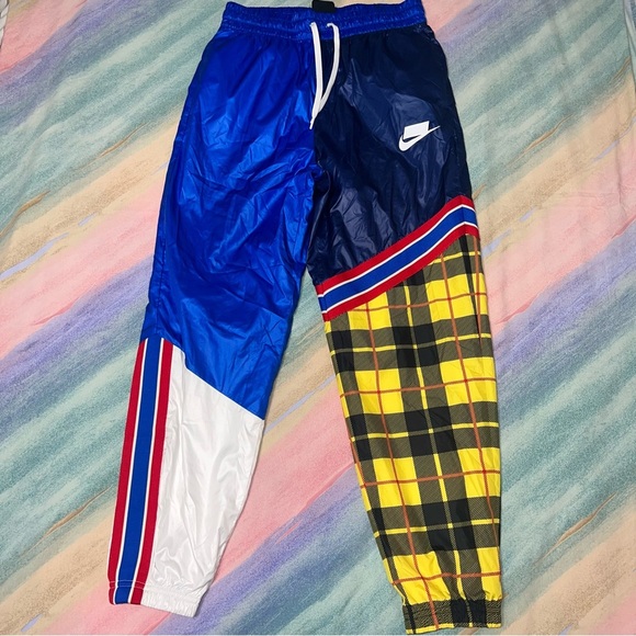 Nike Sportswear NSW Women's S Woven Plaid track Pants Blue void / Game royal - Picture 2 of 9